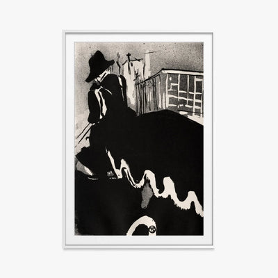 Ultima Ballata - Henri de Toulouse-Lautrec, opera di Henri de Toulouse-Lautrec (Post-Impressionismo), stampa con passepartout e cornice bianca, 80x115cm