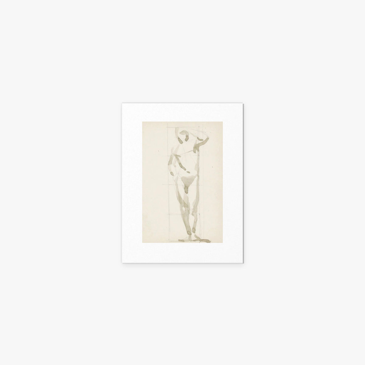 Uomo Nudo in Piedi - Reijer Stolk, opera di Reijer Stolk (Avanguardie), stampa artistica su carta, 30x40cm