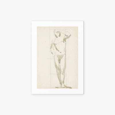 Uomo Nudo in Piedi - Reijer Stolk, opera di Reijer Stolk (Avanguardie), stampa artistica su carta, 50x70cm