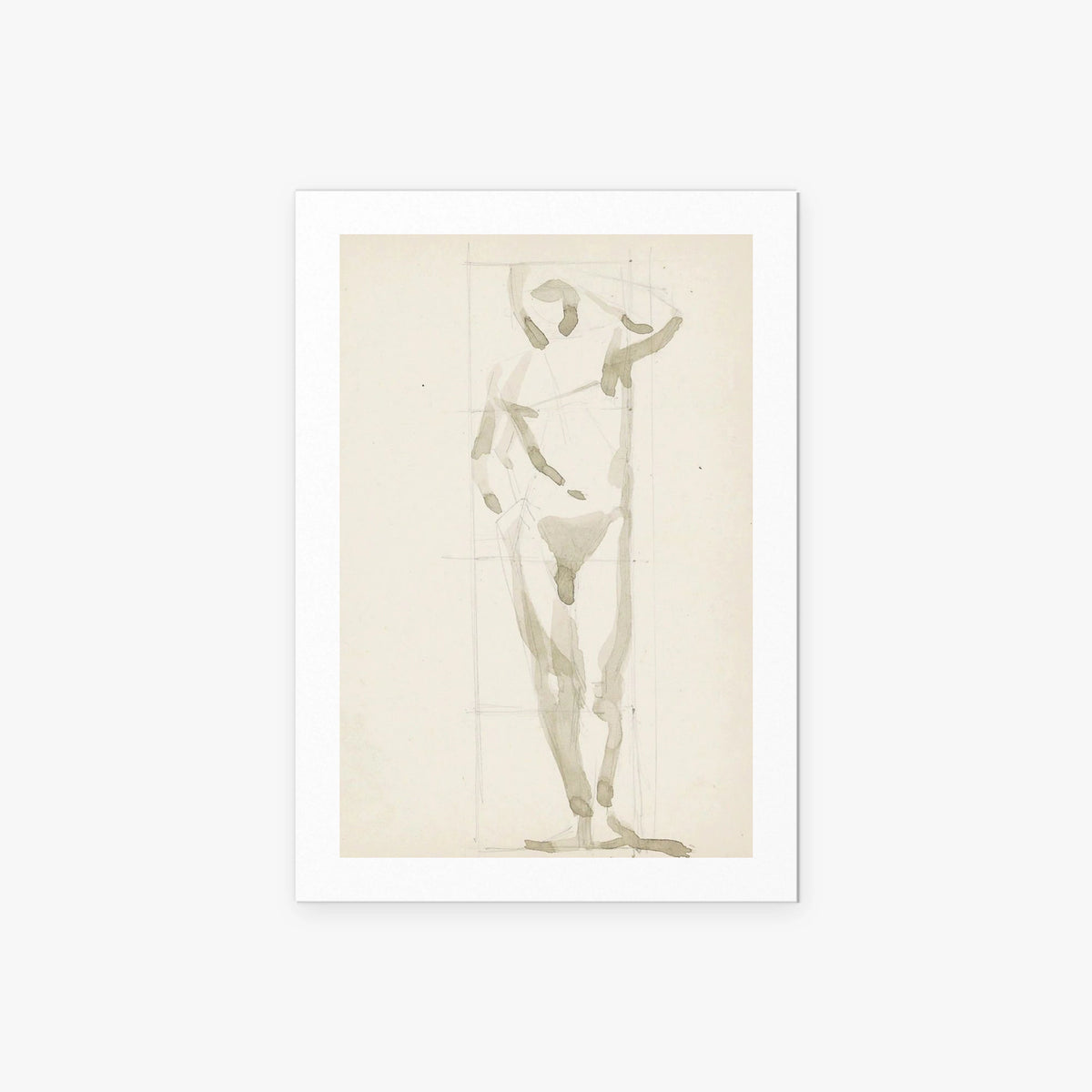 Uomo Nudo in Piedi - Reijer Stolk, opera di Reijer Stolk (Avanguardie), stampa artistica su carta, 60x85cm