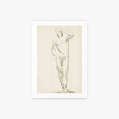 Uomo Nudo in Piedi - Reijer Stolk, opera di Reijer Stolk (Avanguardie), stampa artistica su carta, 60x85cm