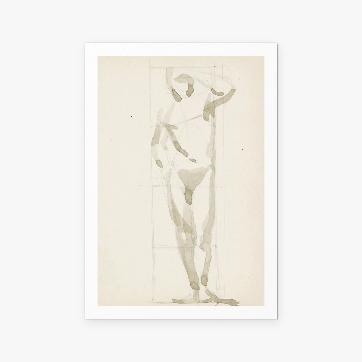 Uomo Nudo in Piedi - Reijer Stolk, opera di Reijer Stolk (Avanguardie), stampa artistica su carta, 80x115cm