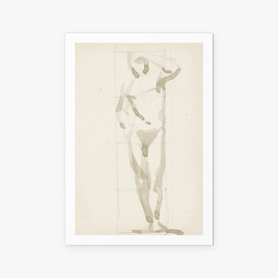 Uomo Nudo in Piedi - Reijer Stolk, opera di Reijer Stolk (Avanguardie), stampa artistica su carta, 80x115cm