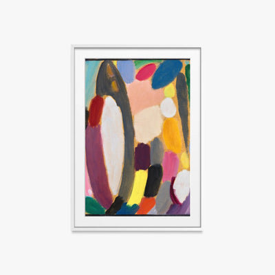 Variazione - Alexej von Jawlensky, opera di Alexej von Jawlensky (Espressionismo), stampa con passepartout e cornice bianca, 60x85cm