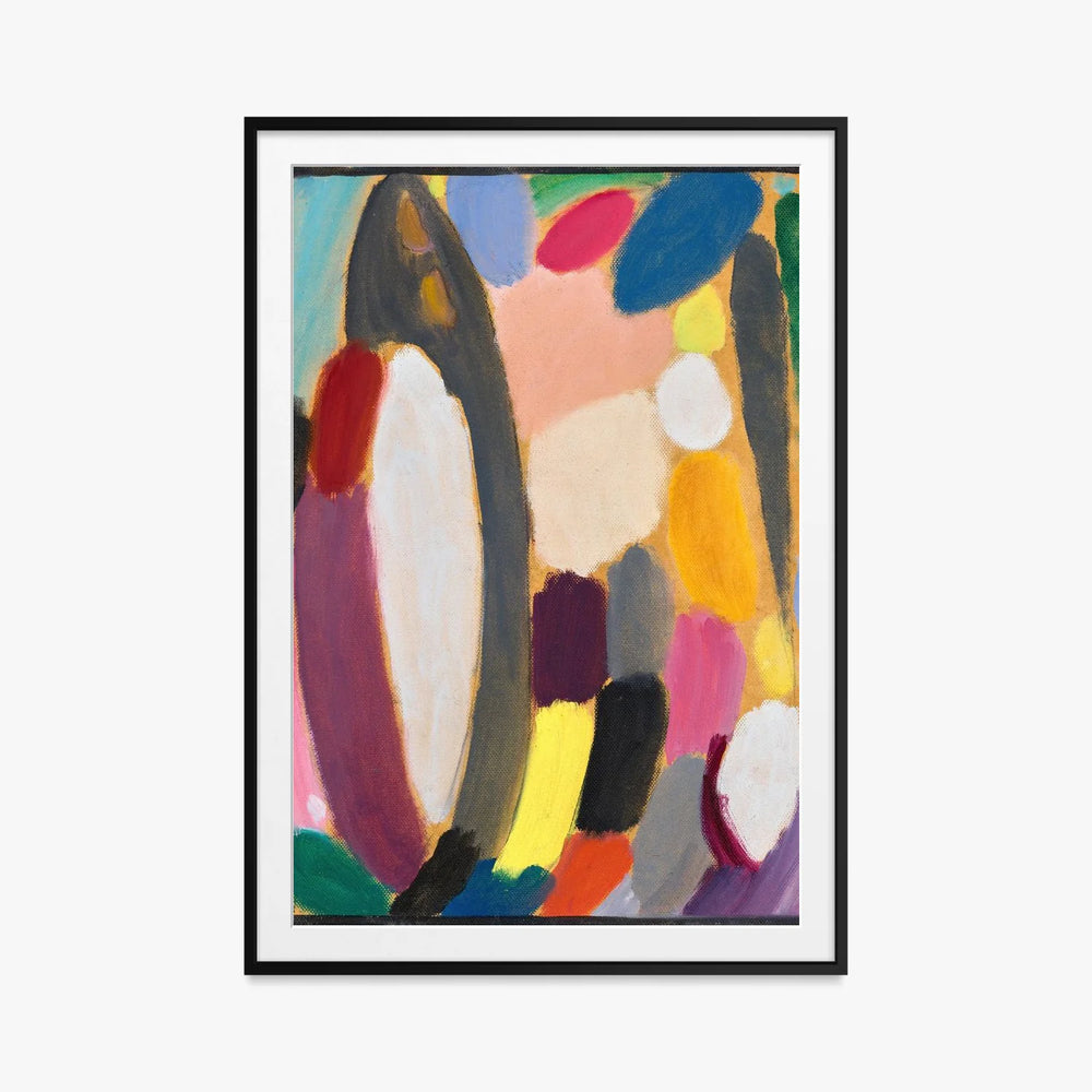Variazione - Alexej von Jawlensky, opera di Alexej von Jawlensky (Espressionismo), stampa con passepartout e cornice nera, 80x115cm